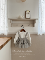 Dobby frill suspender skirt