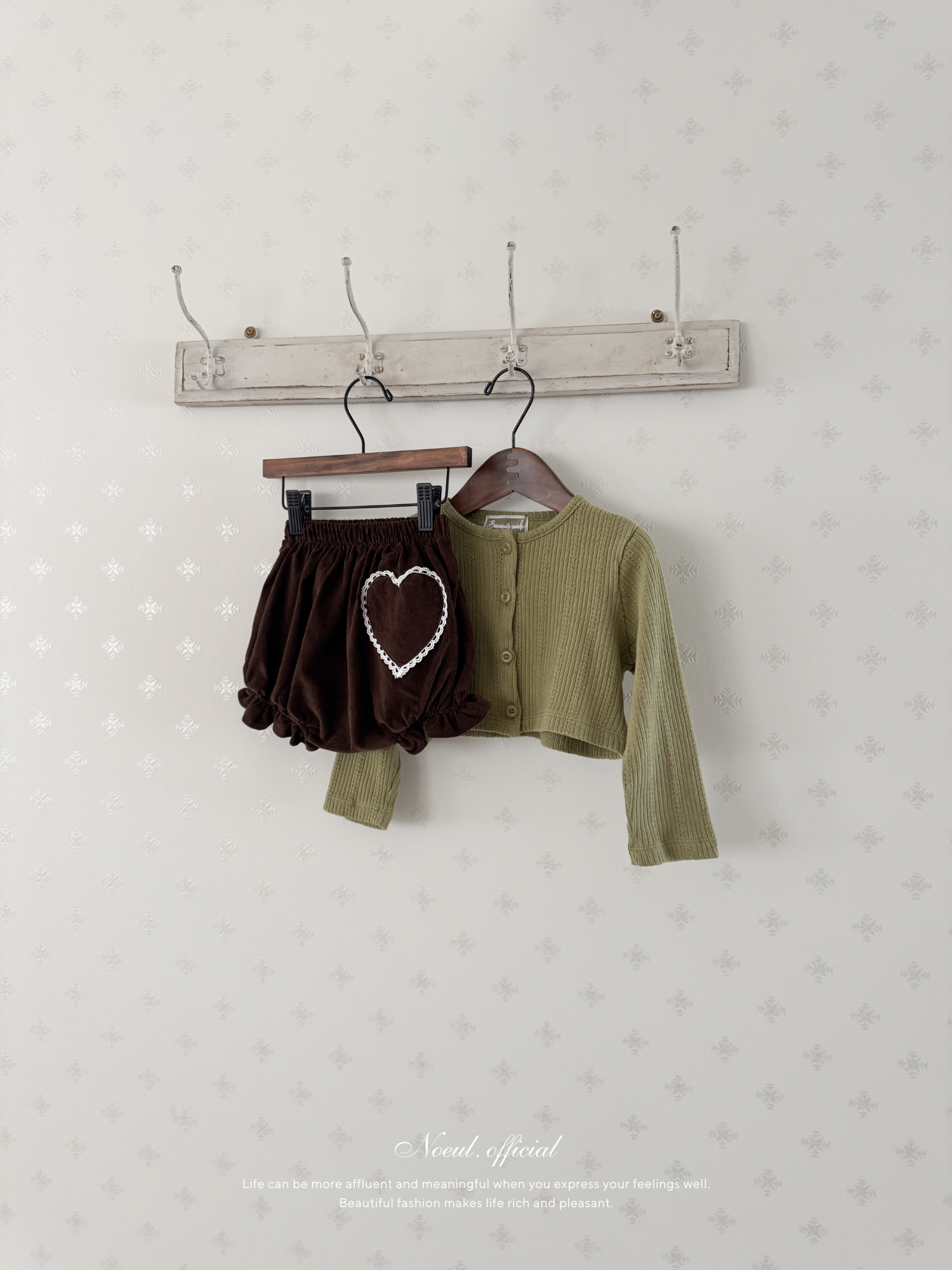 Heart corduroy frill bloomer