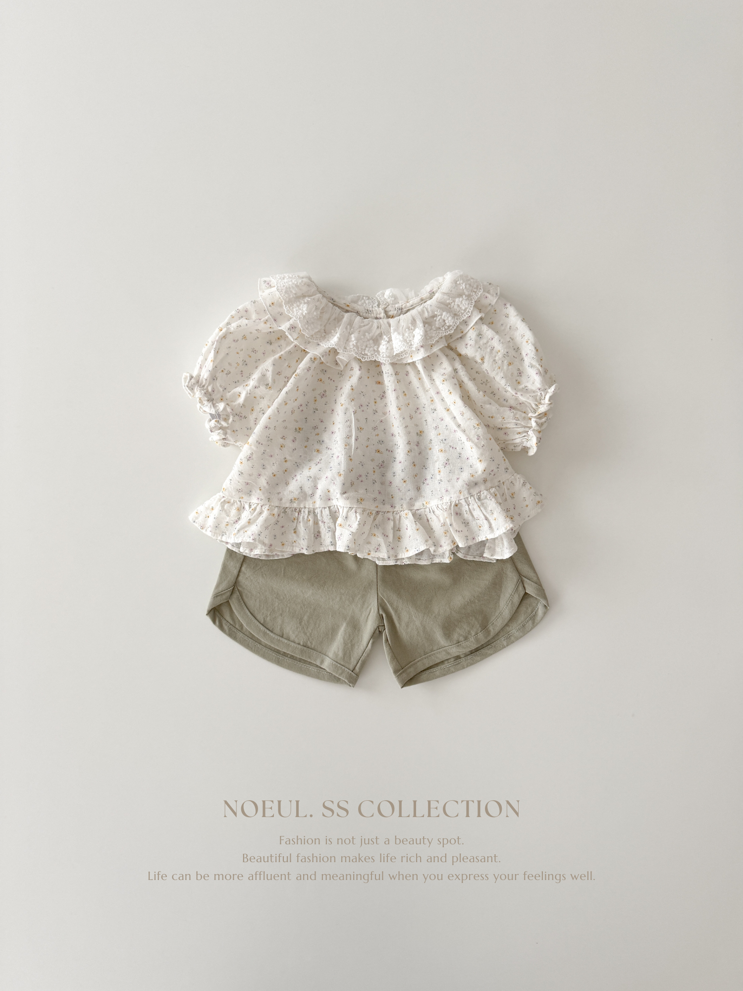 Flower frill blouse (baby & kids)