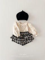 Roman check cancan pants
