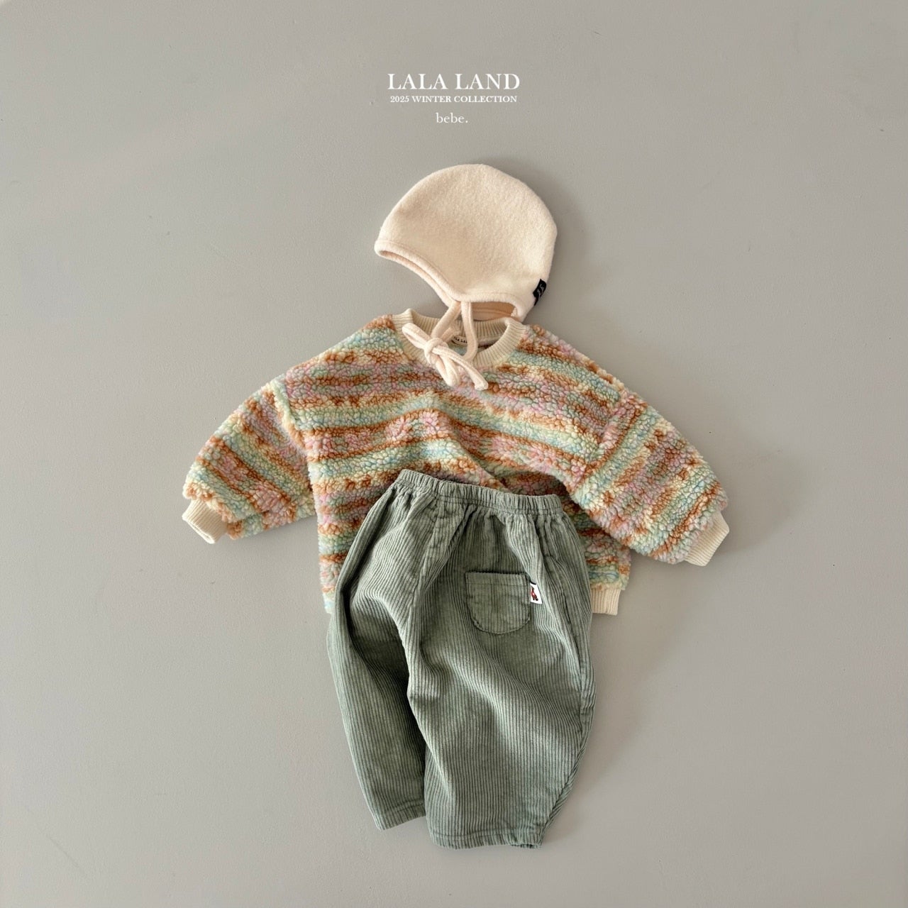 ［Lala land］Curly knit bonnet (baby)