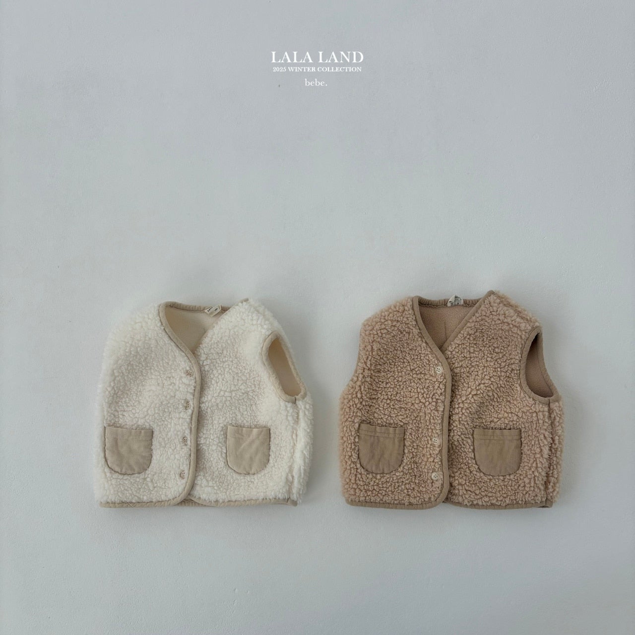 ［Lala land］Pocket boa vest (baby)