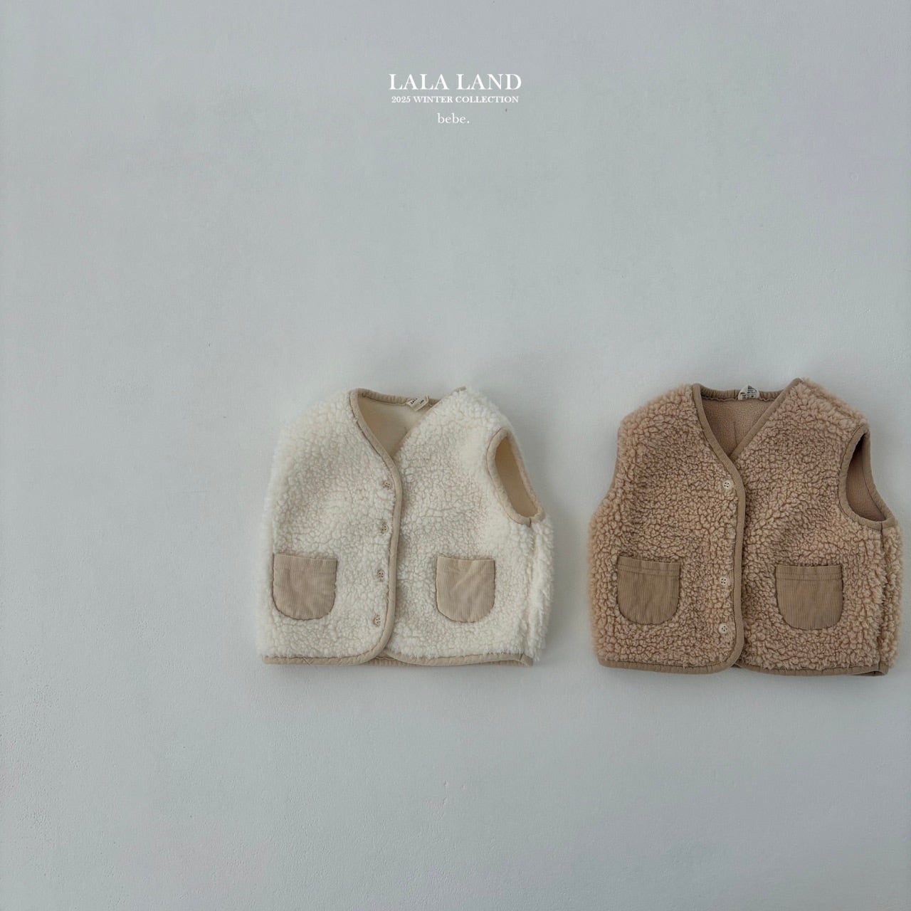 ［Lala land］Pocket boa vest (baby)