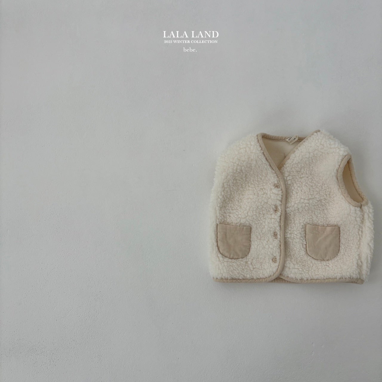 ［Lala land］Pocket boa vest (baby)