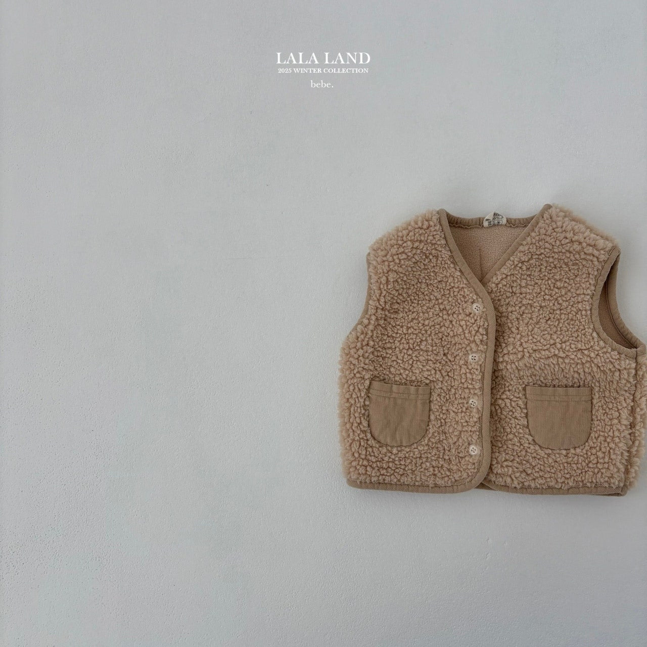 ［Lala land］Pocket boa vest (baby)