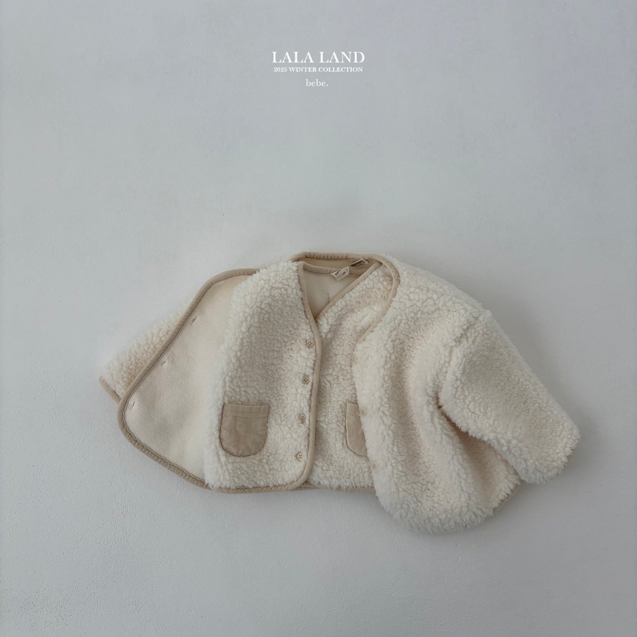 ［Lala land］Pocket boa vest (baby)