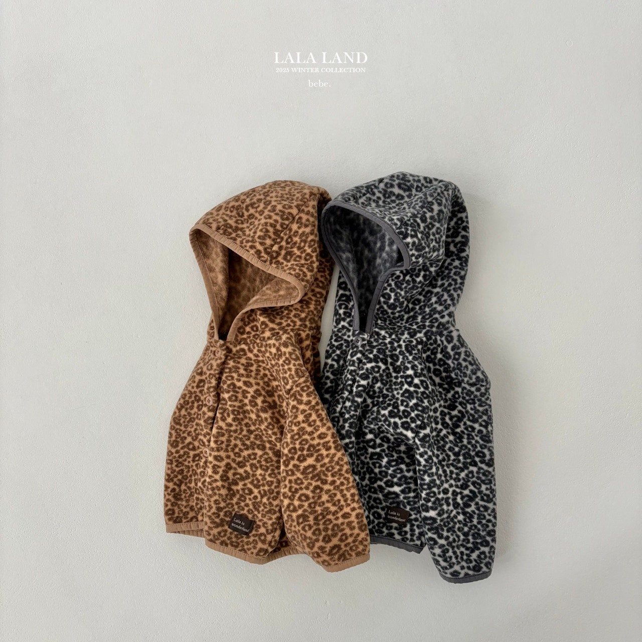 ［Lala land］Leopard fleece cardigan