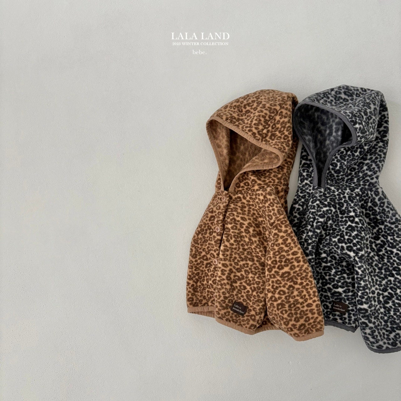 ［Lala land］Leopard fleece cardigan