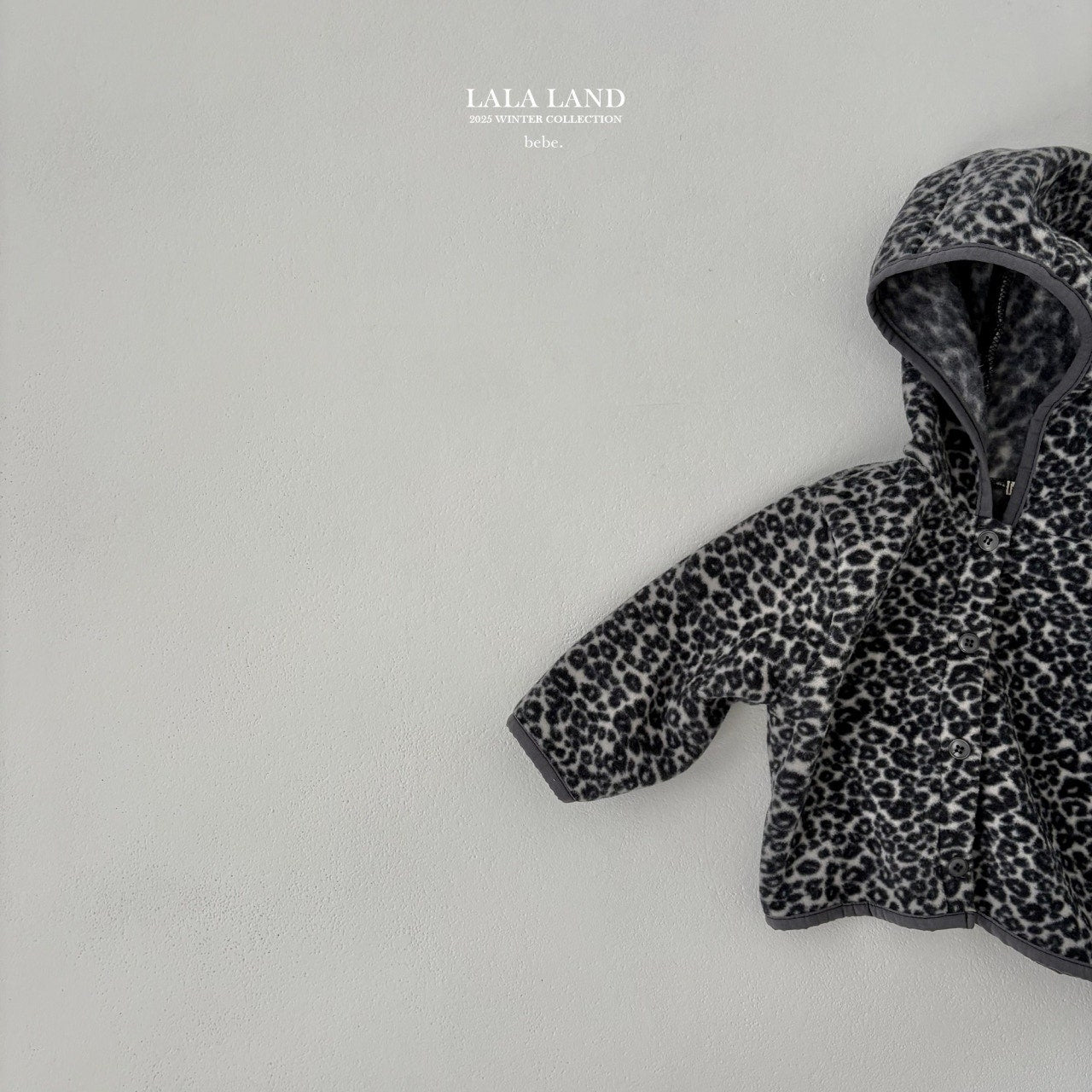 ［Lala land］Leopard fleece cardigan