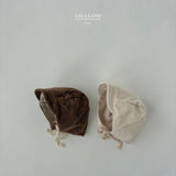 ［Lala land］Corduroy fleece bonnet (baby)