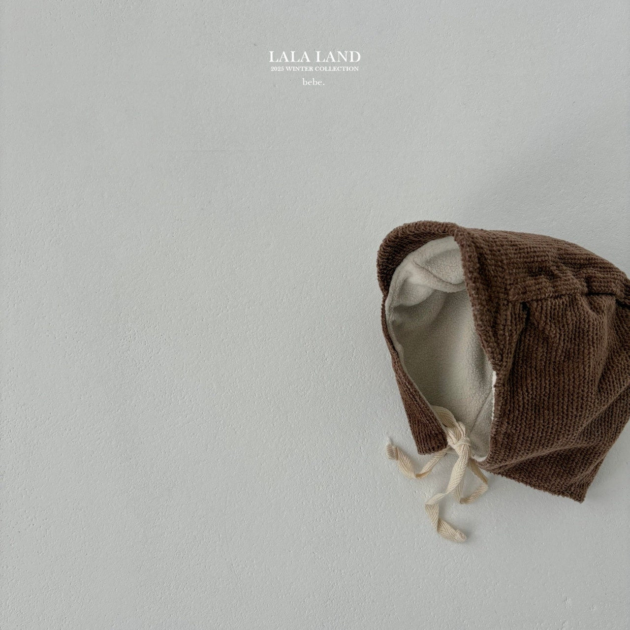 ［Lala land］Corduroy fleece bonnet (baby)