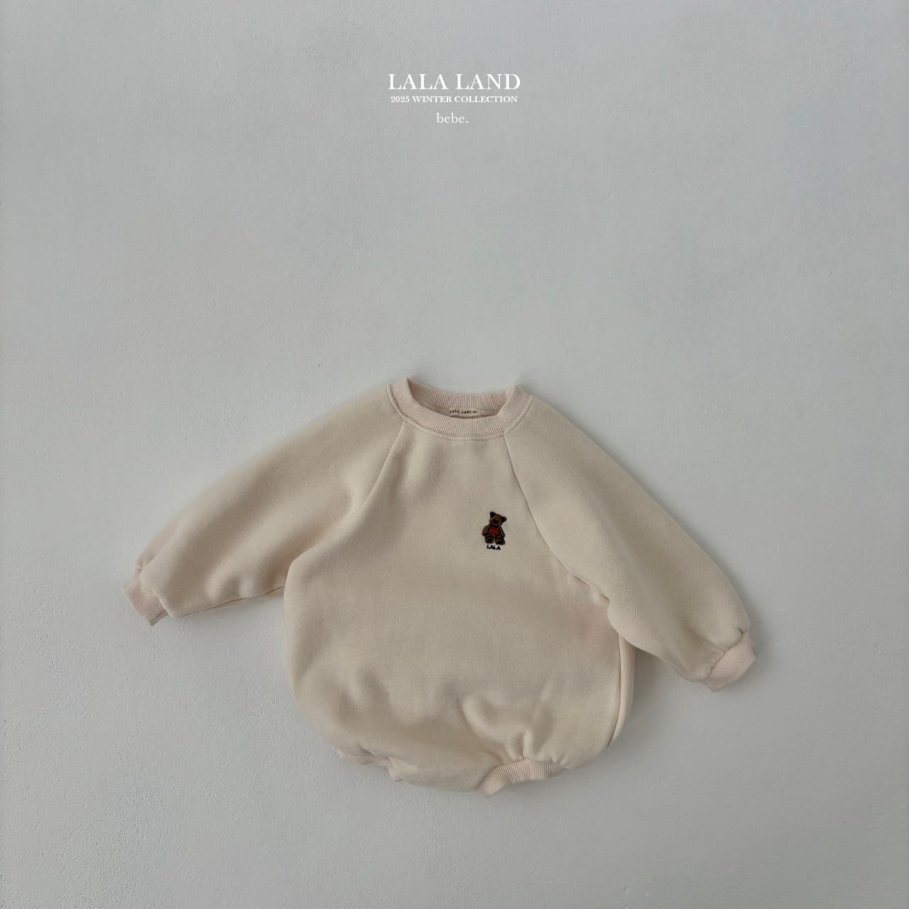 ［Lala land］Bear raglan rompers (baby)