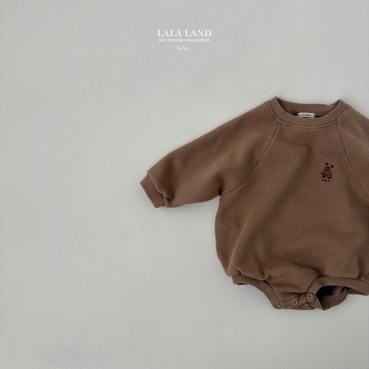 ［Lala land］Bear raglan rompers (baby)