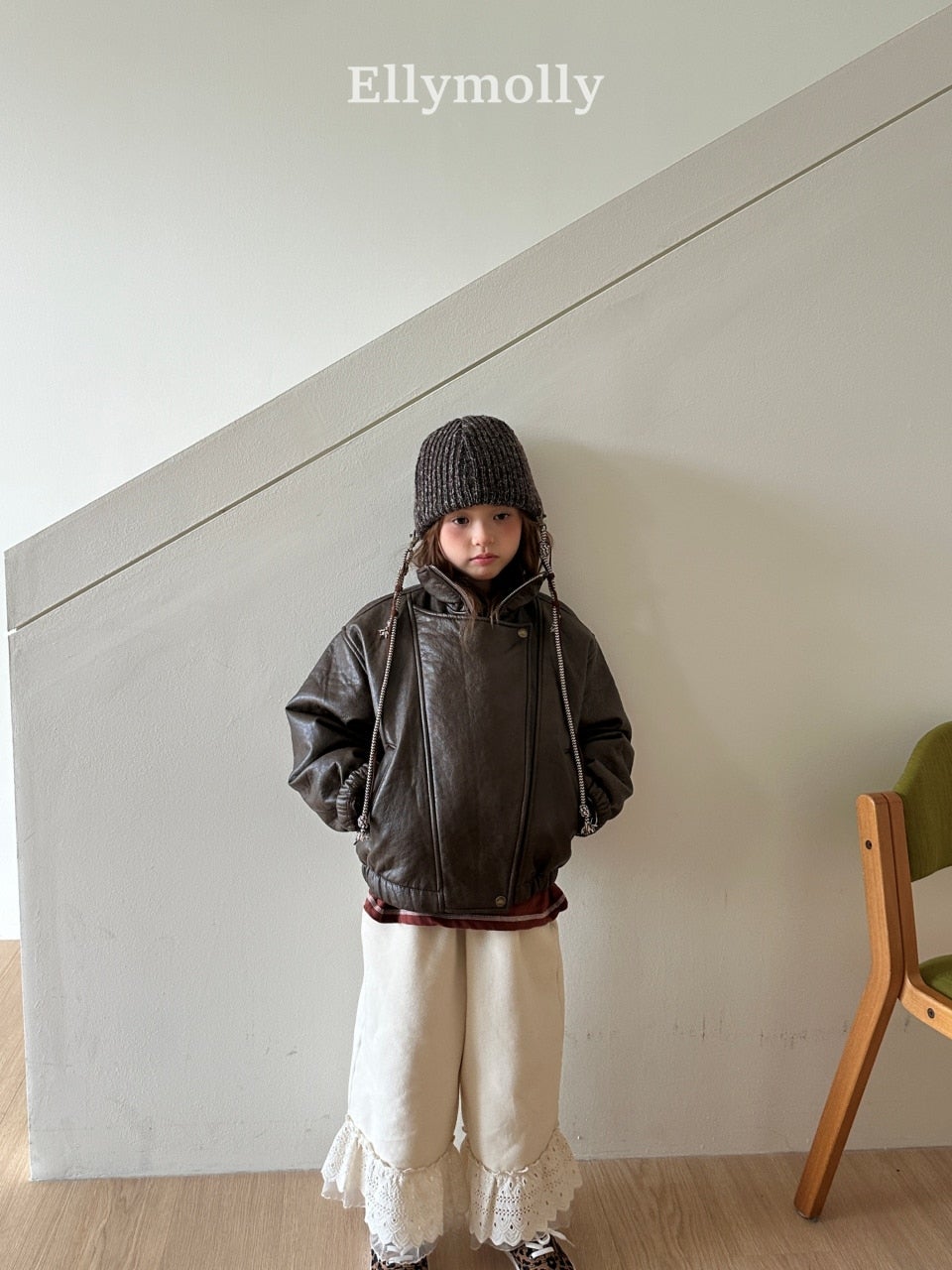 ［ELLY MOLLY］Awesome leather jacket