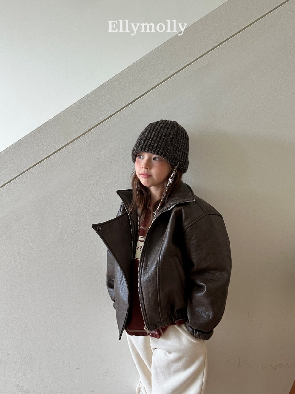 ［ELLY MOLLY］Awesome leather jacket