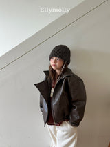 ［ELLY MOLLY］Awesome leather jacket