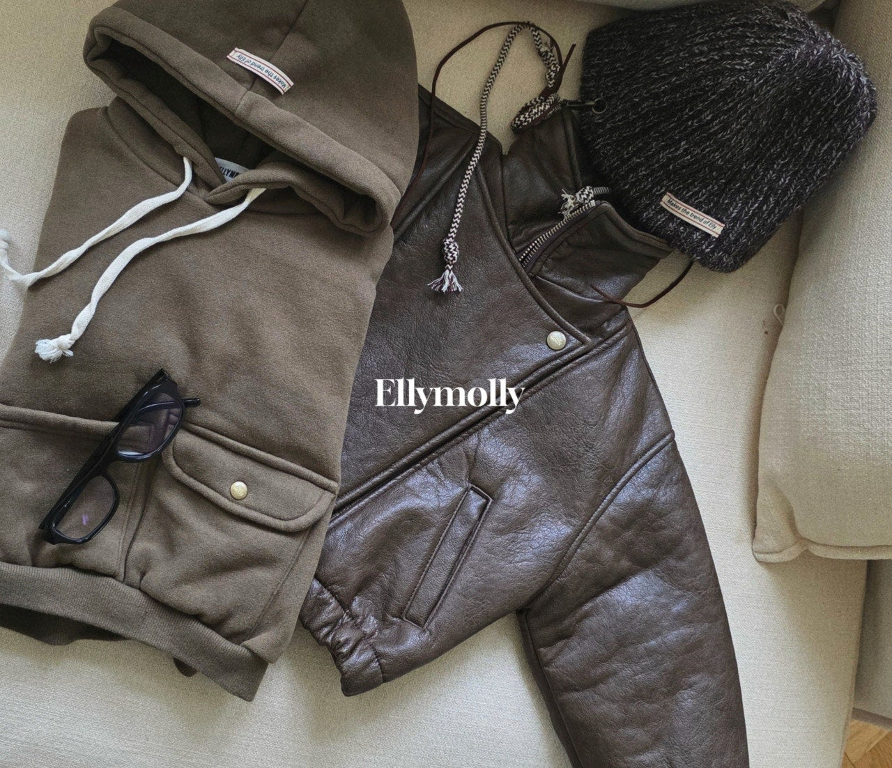 ［ELLY MOLLY］Awesome leather jacket