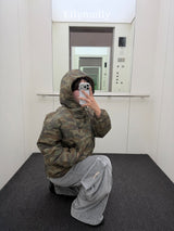［ELLY MOLLY］Camo padding hoodie