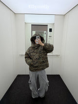 ［ELLY MOLLY］Camo padding hoodie