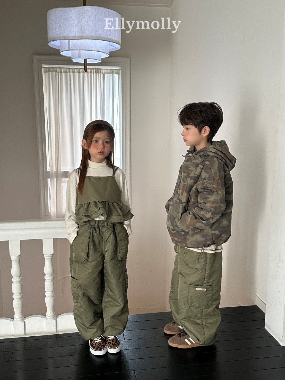 ［ELLY MOLLY］Camo padding hoodie