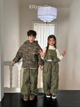 ［ELLY MOLLY］Camo padding hoodie