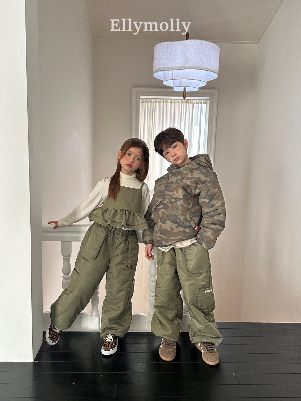 ［ELLY MOLLY］Camo padding hoodie