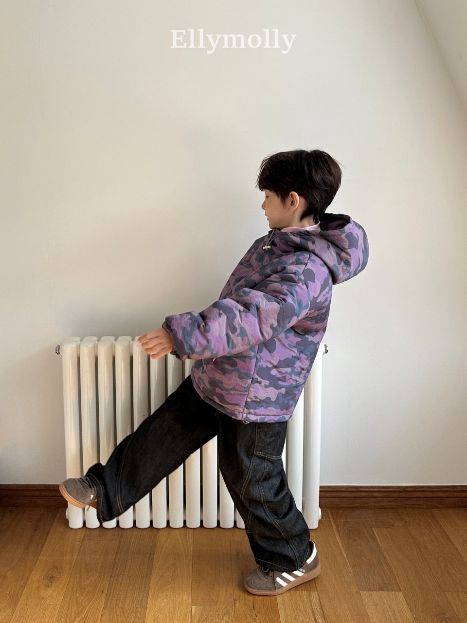 ［ELLY MOLLY］Camo padding hoodie