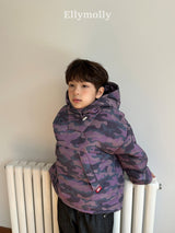 ［ELLY MOLLY］Camo padding hoodie