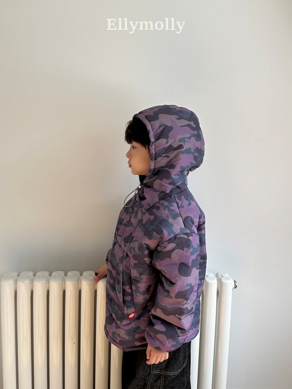 ［ELLY MOLLY］Camo padding hoodie