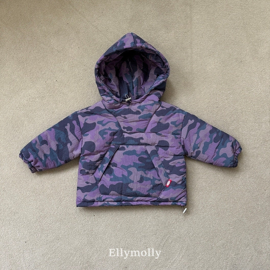 ［ELLY MOLLY］Camo padding hoodie