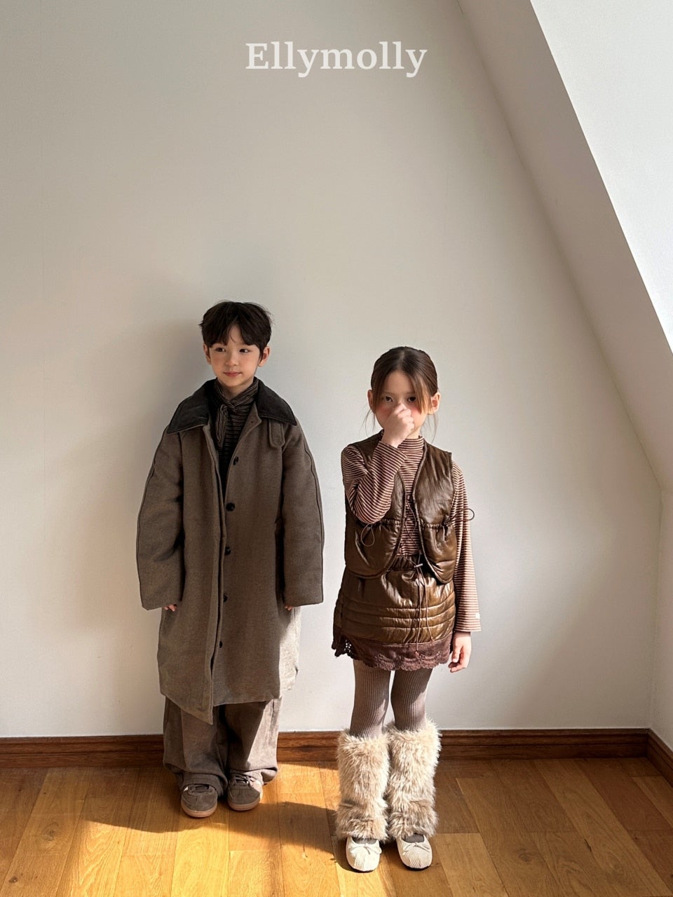 ［ELLY MOLLY］Fine wool lomg coat