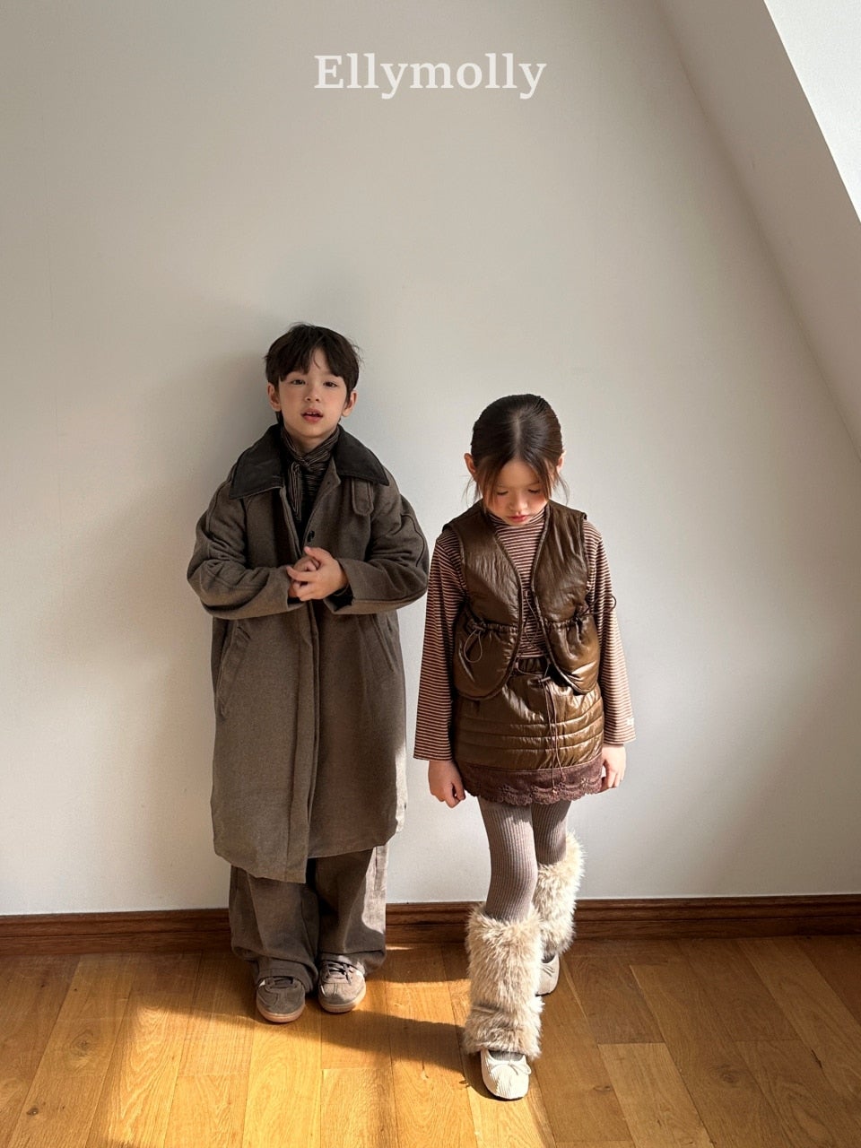 ［ELLY MOLLY］Fine wool lomg coat