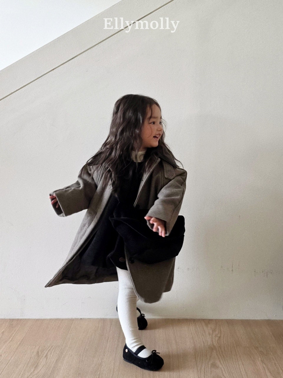 ［ELLY MOLLY］Fine wool lomg coat