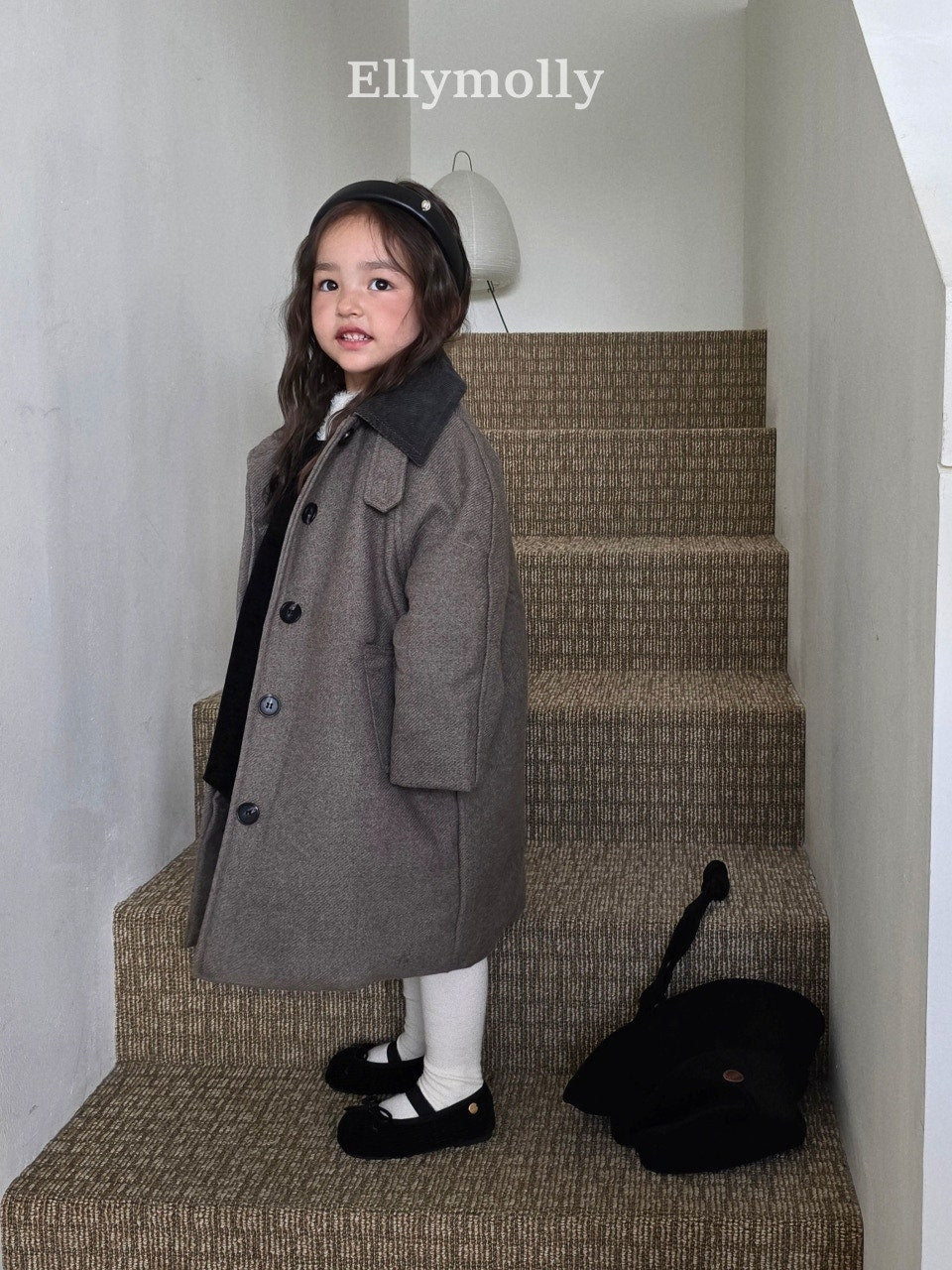 ［ELLY MOLLY］Fine wool lomg coat