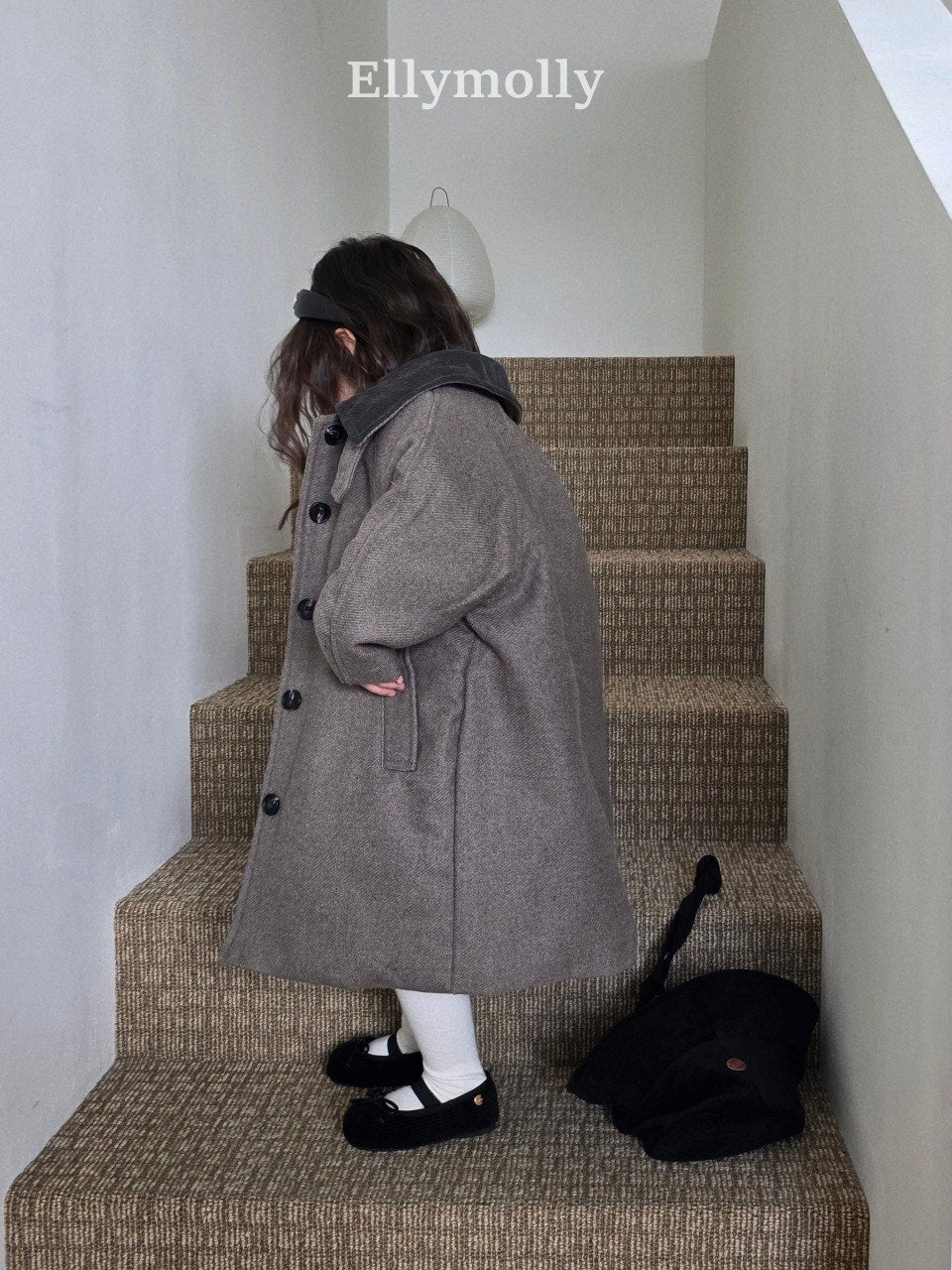 ［ELLY MOLLY］Fine wool lomg coat