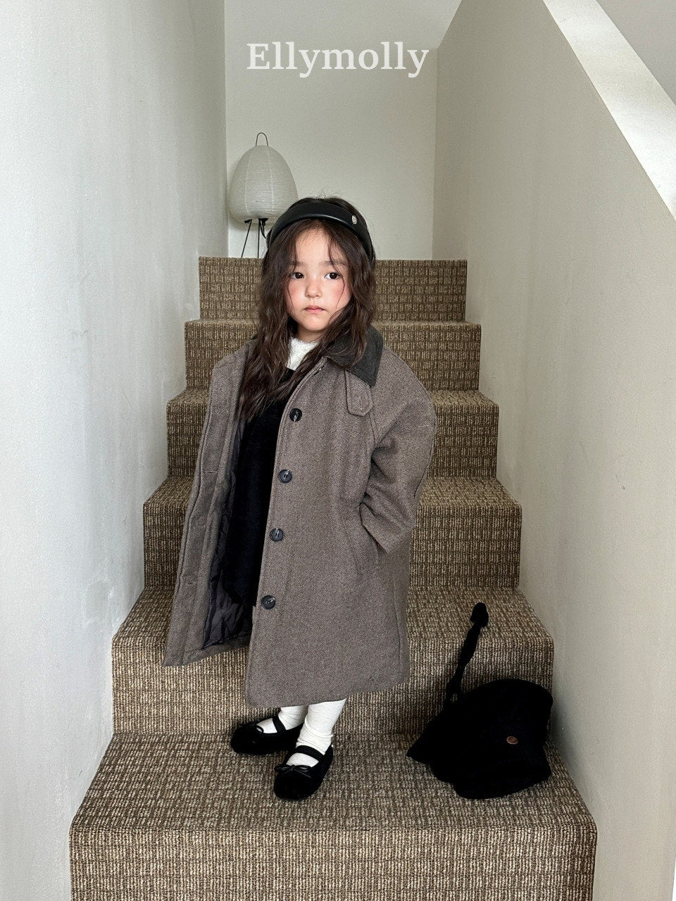 ［ELLY MOLLY］Fine wool lomg coat