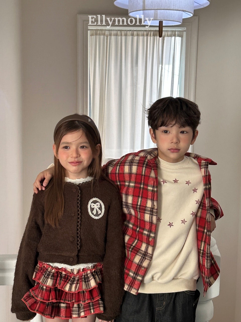 ［ELLY MOLLY］Merry check shirt