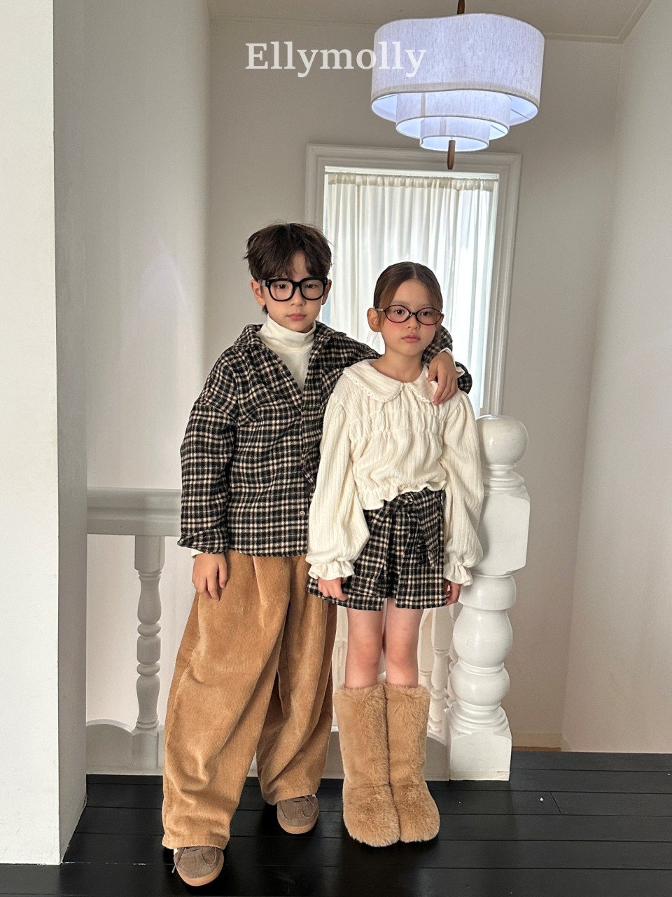 ［ELLY MOLLY］Merry check shirt