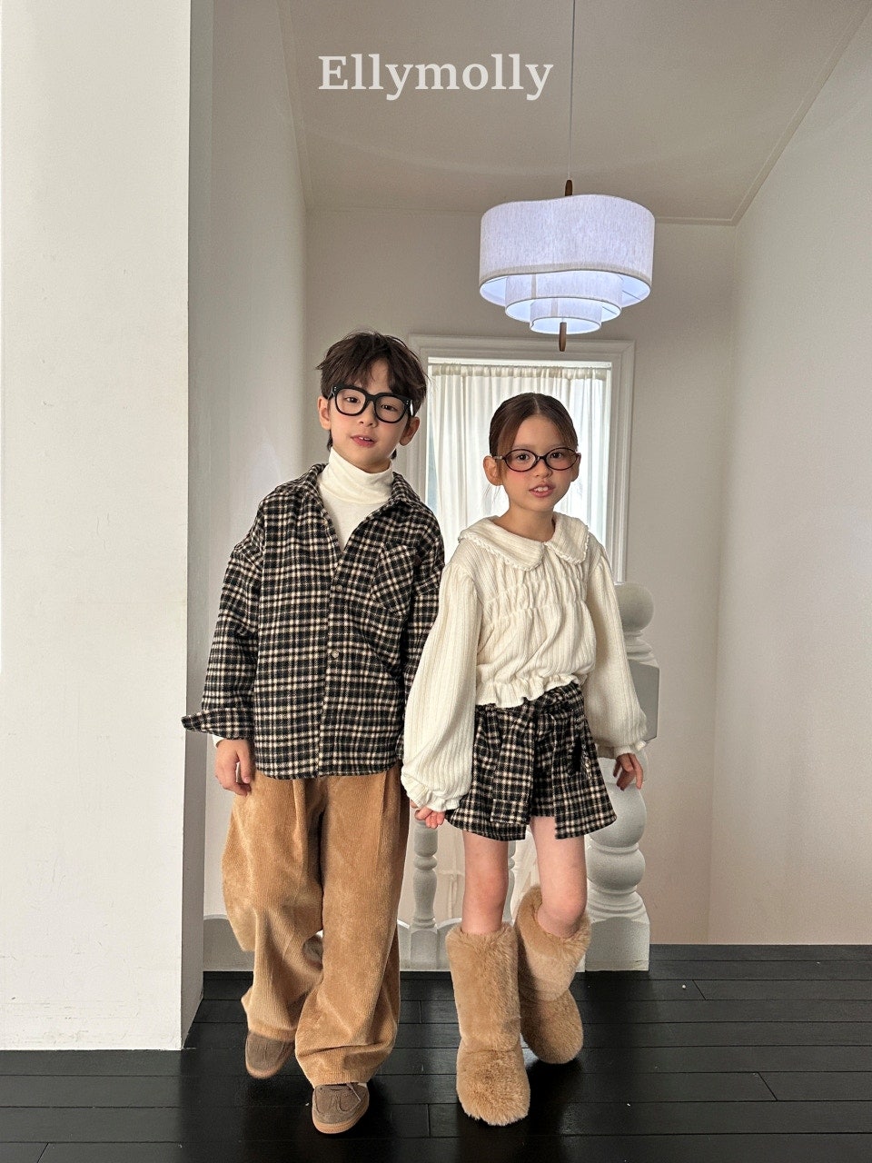 ［ELLY MOLLY］Merry check shirt