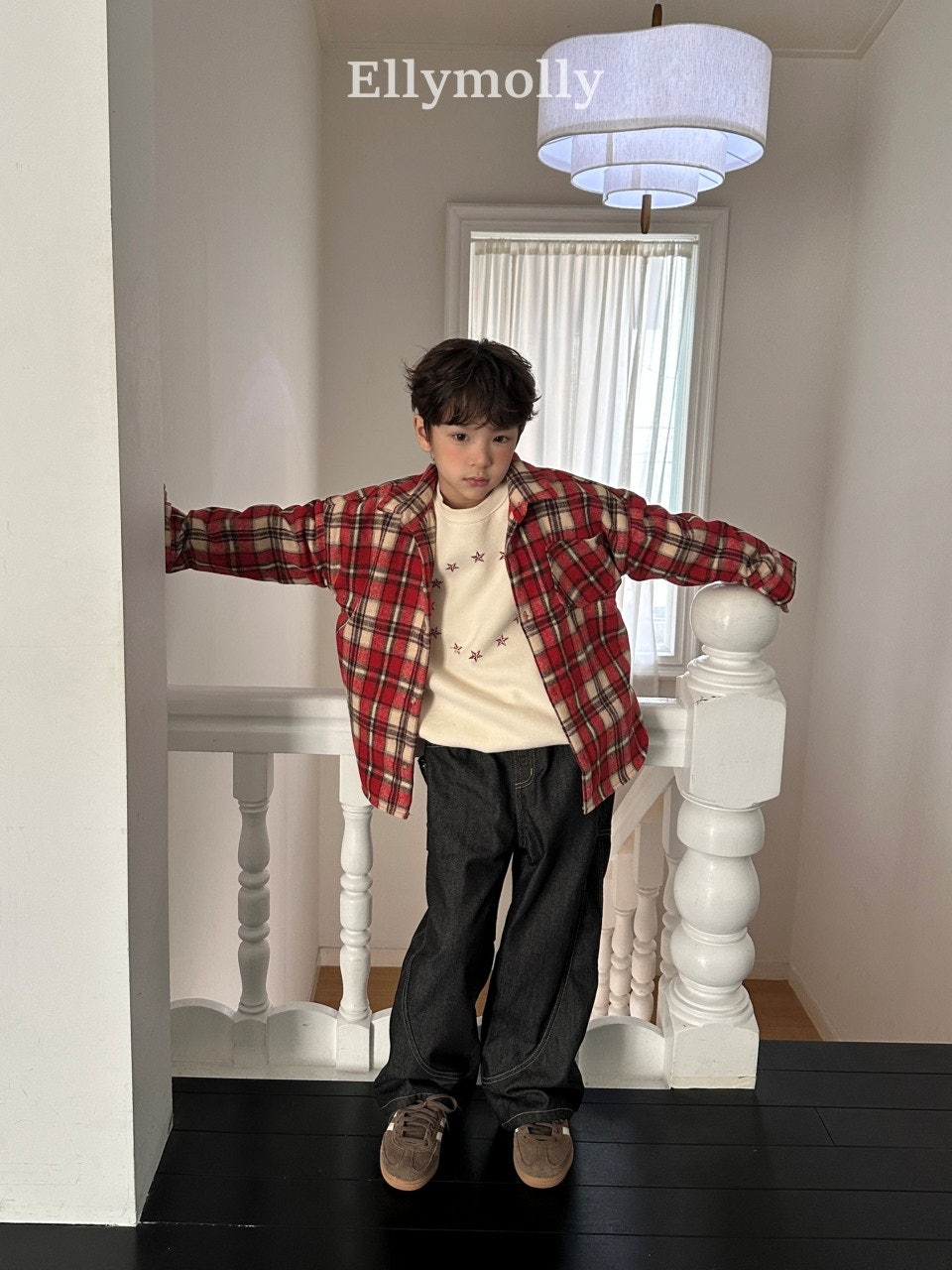 ［ELLY MOLLY］Merry check shirt