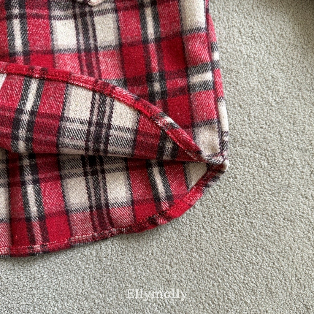［ELLY MOLLY］Merry check shirt