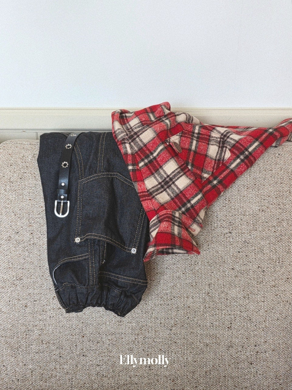 ［ELLY MOLLY］Merry check shirt