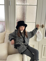 ［ELLY MOLLY］Wooly stripe hood jumper