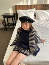 ［ELLY MOLLY］Wooly stripe hood jumper