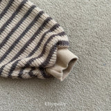 ［ELLY MOLLY］Wooly stripe hood jumper
