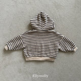 ［ELLY MOLLY］Wooly stripe hood jumper