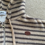 ［ELLY MOLLY］Wooly stripe hood jumper