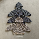 ［ELLY MOLLY］Wooly stripe hood jumper