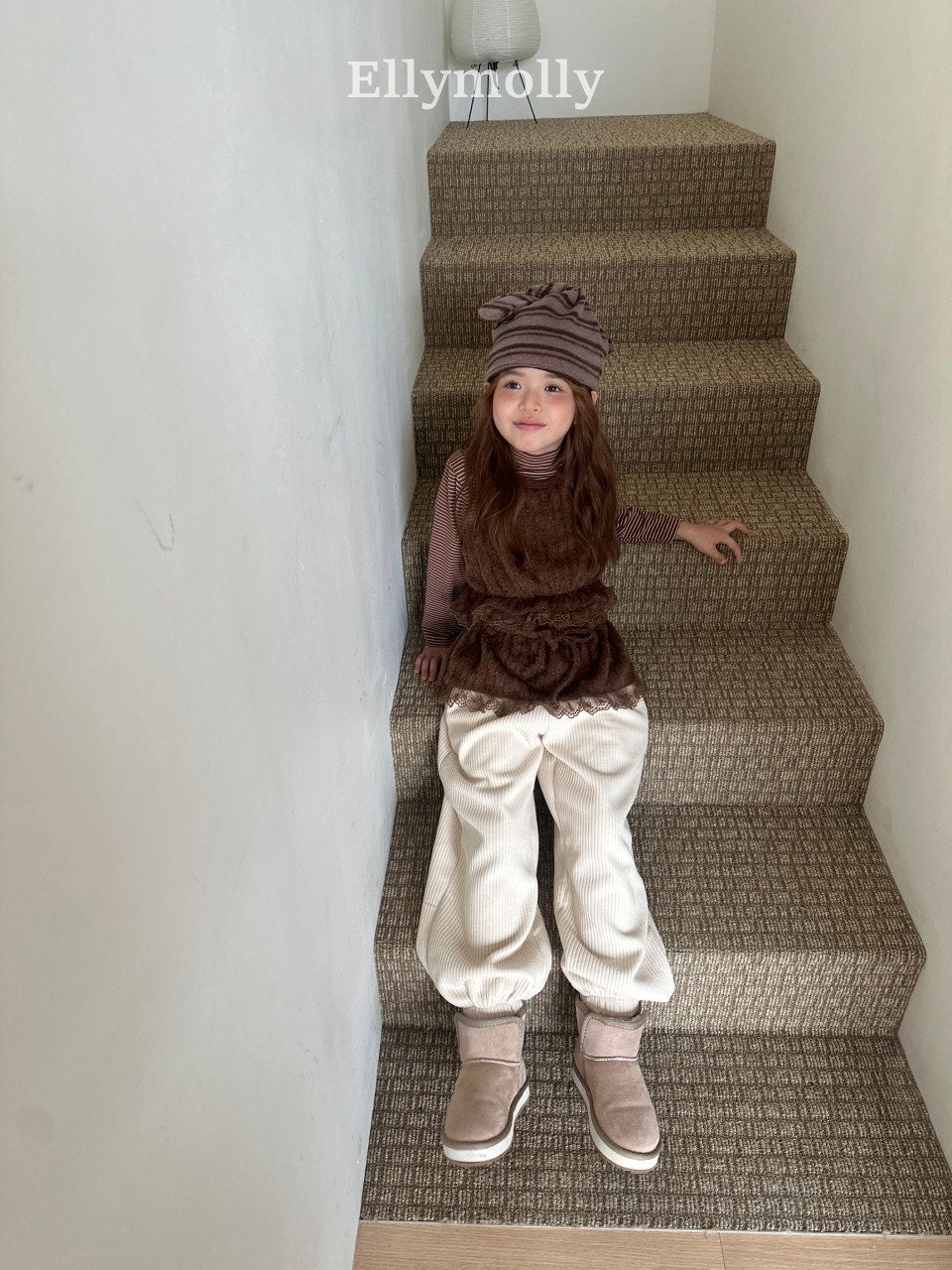 ［ELLY MOLLY］Heart cozy jogger pants