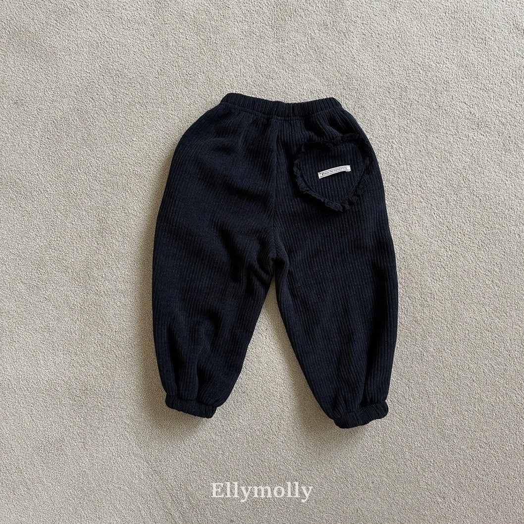 ［ELLY MOLLY］Heart cozy jogger pants